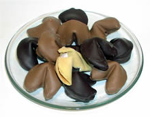 5 Minute Chocolate Dipped Fortune Cookies